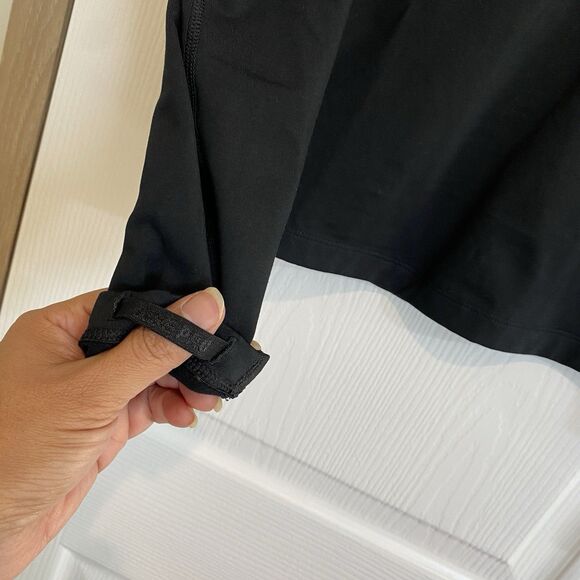 Nike Golf Womens Size Medium Black And Gold Dri-FIT Stretch Half-Zip Thumb Holes - Picture 6 of 9